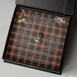 To My Beautiful Soulmate Necklace In Your Eyes I Have Found My Home Clan Ainslie Ancient Tartan Crown Pendant Necklace