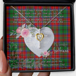 Gift For My Beautiful Girlfriend Necklace Valentine Necklace Clan McCulloch Tartan Cross Dancing Necklace Scottish Tartan Jewelry