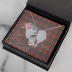 Rising Phoenix Necklace - Valentine Necklace Clan Robertson Ancient Tartan Gift for Girlfriend, Gift for My Wife Rising Phoenix Necklace