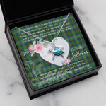 Sea Turtle Necklace Gift for My Beautiful Girlfriend Valentines Necklace Clan Cranstoun Tartan Blue Turtle Necklace