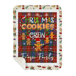 Personalized Gift Tartan Plaid Blanket Clan Fraser Ancient With Christmas Cookie Baking Crew Christmas Gift Sherpa Blanket, tartan sherpa blanket,buffalo plaid sherpa blanket,christmas sherpa blanket,Christmas Throw Blanket,green plaid sherpa blanket,green sherpa blanket
