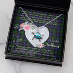 Sea Turtle Necklace Gift for My Beautiful Girlfriend Valentines Necklace Clan Mowat Tartan Blue Turtle Necklace