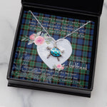 Sea Turtle Necklace Gift for My Beautiful Girlfriend Valentines Necklace Clan Fletcher Tartan Blue Turtle Necklace