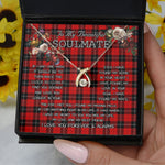 To My Beautiful Soulmate Necklace In Your Eyes I Have Found My Home Clan Ramsay Red Tartan Wishbone Dancing Necklace