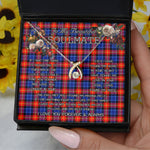 To My Beautiful Soulmate Necklace In Your Eyes I Have Found My Home Clan Anstruther Tartan Wishbone Dancing Necklace