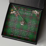 To My Beautiful Soulmate Necklace In Your Eyes I Have Found My Home Clan Fife Tartan Crown Pendant Necklace
