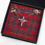 To My Beautiful Soulmate Necklace In Your Eyes I Have Found My Home Clan Leslie Modern Tartan Cross Dancing Necklace