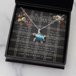 Sea Turtle Necklace To My Beautiful Soulmate Necklace In Your Eyes I Have Found My Home Clan Eternity Tartan Blue Turtle Necklace