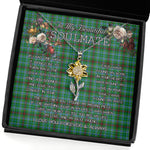 To My Beautiful Soulmate Sunflower Necklace In Your Eyes I Have Found My Home Clan Duncan of Sketraw Tartan Jewelry For Girlfriend, Tartan Sunflower Pendant Necklace, Scottish Tartan Jewelry, valentine necklace, necklace girlfriend, necklace for wife, cute necklaces for girlfriend, jewelry for girlfriend, to my soulmate necklace, to my future wife necklace