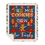 Personalized Gift Tartan Plaid Blanket Clan Mar With Christmas Cookie Baking Crew Christmas Gift Sherpa Blanket, tartan sherpa blanket,buffalo plaid sherpa blanket,christmas sherpa blanket,Christmas Throw Blanket,green plaid sherpa blanket,green sherpa blanket