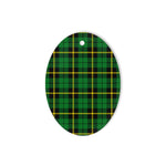 Wallace Hunting Tartan Oval Ornaments, Christmas Tree Ornament, Plaid Christmas Ornaments, Ceramic Oval Christmas Tree Decoration, Tartan Oval Ornaments, Christmas Tree Ornament, Plaid Christmas Ornaments, Ceramic Oval Christmas Tree Decoration