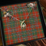 To My Beautiful Soulmate Necklace In Your Eyes I Have Found My Home Clan Hay Tartan Wishbone Dancing Necklace