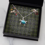 Sea Turtle Necklace To My Beautiful Soulmate Necklace In Your Eyes I Have Found My Home Clan Davidson Tulloch Dress Tartan Blue Turtle Necklace