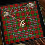 To My Beautiful Soulmate Necklace In Your Eyes I Have Found My Home Clan Auchinleck Tartan Wishbone Dancing Necklace