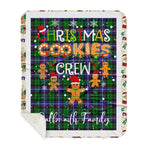 Personalized Gift Tartan Plaid Blanket Clan Galbraith Modern With Christmas Cookie Baking Crew Christmas Gift Sherpa Blanket, tartan sherpa blanket,buffalo plaid sherpa blanket,christmas sherpa blanket,Christmas Throw Blanket,green plaid sherpa blanket,green sherpa blanket