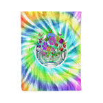 Scotstee Shop - Scotstee Shop Blanket Astronaut Flowers Tie Dye Hippie Fleece Blanket