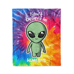 Scotstee Shop - Scotstee Shop Blanket Aliens Don't Believe Humans Hippie Fleece Blanket