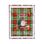 Personalized Gift Tartan Plaid Blanket Clan Dundee With Funny Santa Snowman Reindeer Merry Christmas Fleece Blanket, Home Living Room, Plaid Blanket, Tartan Blanket, Scottish Blanket, Buffalo fleece blanket, Christmas Blanket