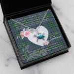 Sea Turtle Necklace Gift for My Beautiful Girlfriend Valentines Necklace Clan Matheson Hunting Tartan Blue Turtle Necklace
