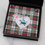 Sea Turtle Necklace Gift for My Beautiful Girlfriend Valentines Necklace Clan MacDuff Dress Modern Tartan Blue Turtle Necklace