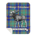 Scotstee Shop Plaid Tartan Blanket With Moose Clan US Marine Plaid Blanket, plaid blanket australia,plaid blanket canada,plaid christmas blanket,plaid fleece sherpa blanket,plaid sherpa blanket canada,plaid sherpa blanket lipstick,plaid sherpa blanket pink,plaid sherpa blanket queen