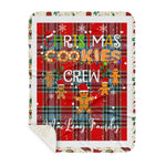 Personalized Gift Tartan Plaid Blanket Clan MacLeay With Christmas Cookie Baking Crew Christmas Gift Sherpa Blanket, tartan sherpa blanket,buffalo plaid sherpa blanket,christmas sherpa blanket,Christmas Throw Blanket,green plaid sherpa blanket,green sherpa blanket