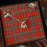 To My Beautiful Soulmate Necklace In Your Eyes I Have Found My Home Clan Scott Tartan Wishbone Dancing Necklace