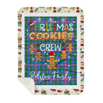 Personalized Gift Tartan Plaid Blanket Clan Ralston With Christmas Cookie Baking Crew Christmas Gift Sherpa Blanket, tartan sherpa blanket,buffalo plaid sherpa blanket,christmas sherpa blanket,Christmas Throw Blanket,green plaid sherpa blanket,green sherpa blanket