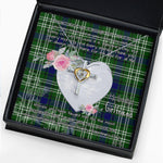 Gift For My Beautiful Girlfriend Necklace Valentine Necklace Clan Tweedside Tartan Cross Dancing Necklace Scottish Tartan Jewelry
