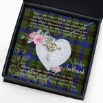 Gift For My Beautiful Girlfriend Necklace Valentine Necklace Clan Dawson Tartan Cross Dancing Necklace Scottish Tartan Jewelry