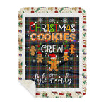 Personalized Gift Tartan Plaid Blanket Clan Lyle With Christmas Cookie Baking Crew Christmas Gift Sherpa Blanket, tartan sherpa blanket,buffalo plaid sherpa blanket,christmas sherpa blanket,Christmas Throw Blanket,green plaid sherpa blanket,green sherpa blanket