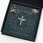 To My Beautiful Soulmate Necklace In Your Eyes I Have Found My Home Clan Forbes Modern Tartan Cross Dancing Necklace