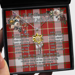 To My Beautiful Soulmate Sunflower Necklace In Your Eyes I Have Found My Home Clan MacFie Tartan Jewelry For Girlfriend