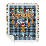 Personalized Gift Tartan Plaid Blanket Clan Clark With Christmas Cookie Baking Crew Christmas Gift Sherpa Blanket, tartan sherpa blanket,buffalo plaid sherpa blanket,christmas sherpa blanket,Christmas Throw Blanket,green plaid sherpa blanket,green sherpa blanket