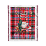 Personalized Gift Tartan Plaid Blanket Clan Pitblado With Funny Santa Snowman Reindeer Merry Christmas Fleece Blanket, Home Living Room, Plaid Blanket, Tartan Blanket, Scottish Blanket, Buffalo fleece blanket, Christmas Blanket