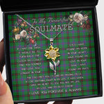 To My Beautiful Soulmate Sunflower Necklace In Your Eyes I Have Found My Home Clan Davidson Modern Tartan Jewelry For Girlfriend