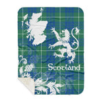Sherpa Blanket - Tartan Blanket Thistle and Lion Scottish Clan Hamilton Hunting Ancient Plaid Blanket, plaid sherpa blanket queen,purple sherpa blanket,queen sherpa blanket,queen size sherpa blanket,red sherpa blanket,scottish tartan blankets,sherpa blanket,sherpa christmas blanket