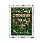 Personalized Gift Tartan Plaid Blanket Clan Kinloch With Christmas Cookie Baking Crew Christmas Gift Blanket, Plaid Blanket, Christmas Fleece Blanket, Christmas Blanket, Tartan Blanket, Scottish Blanket, Scotland Blanket, Family Name Blanket, Custom Blanket, Personalized Blanket
