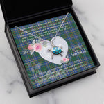 Sea Turtle Necklace Gift for My Beautiful Girlfriend Valentines Necklace Clan Cockburn Ancient Tartan Blue Turtle Necklace