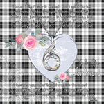 Rising Phoenix Necklace - Valentine Necklace Clan Erskine Black and White Tartan Gift for Girlfriend, Gift for My Wife Rising Phoenix Necklace