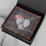 Rising Phoenix Necklace - Valentine Necklace Clan Fraser Hunting Modern Tartan Gift for Girlfriend, Gift for My Wife Rising Phoenix Necklace