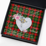Gift For My Beautiful Girlfriend Necklace Valentine Necklace Clan Blackstock Tartan Cross Dancing Necklace Scottish Tartan Jewelry