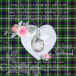 Rising Phoenix Necklace - Valentine Necklace Clan Farquharson Tartan Gift for Girlfriend, Gift for My Wife Rising Phoenix Necklace