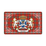 Doormat - Welcome Mat Scottish Fraser Weathered Clan Badge Tartan Door Mat, Plaid Doormat