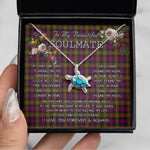 Sea Turtle Necklace To My Beautiful Soulmate Necklace In Your Eyes I Have Found My Home Clan Carnegie Modern Tartan Blue Turtle Necklace, Valentine Necklace Gift for Girlfriend Clan Mitchell Ancient Tartan Sunflower Pendant Necklace, Scottish Tartan Jewelry, valentine necklace, necklace girlfriend, necklace for wife, cute necklaces for girlfriend, jewelry for girlfriend, to my soulmate necklace, to my future wife necklace