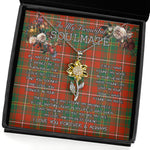 To My Beautiful Soulmate Sunflower Necklace In Your Eyes I Have Found My Home Clan Hay Tartan Jewelry For Girlfriend, Tartan Sunflower Pendant Necklace, Scottish Tartan Jewelry, valentine necklace, necklace girlfriend, necklace for wife, cute necklaces for girlfriend, jewelry for girlfriend, to my soulmate necklace, to my future wife necklace