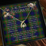 To My Beautiful Soulmate Necklace In Your Eyes I Have Found My Home Clan Dundas Tartan Wishbone Dancing Necklace