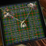 To My Beautiful Soulmate Necklace In Your Eyes I Have Found My Home Clan Bisset Pattern Tartan Wishbone Dancing Necklace