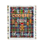 Personalized Gift Tartan Plaid Blanket Clan Glass With Christmas Cookie Baking Crew Christmas Gift Blanket, Plaid Blanket, Christmas Fleece Blanket, Christmas Blanket, Tartan Blanket, Scottish Blanket, Scotland Blanket, Family Name Blanket, Custom Blanket, Personalized Blanket