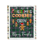Personalized Gift Tartan Plaid Blanket Clan Byres With Christmas Cookie Baking Crew Christmas Gift Blanket, Plaid Blanket, Christmas Fleece Blanket, Christmas Blanket, Tartan Blanket, Scottish Blanket, Scotland Blanket, Family Name Blanket, Custom Blanket, Personalized Blanket